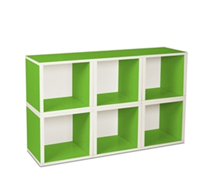 6 Modular Cubes Shelf Green - Way Basics Dorm - Useful Dorm Storage