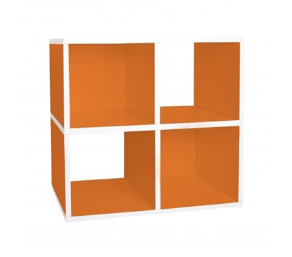 Quad Shelf Organizer Orange - Way Basics Dorm - Keep Dorm Organized