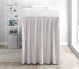 Lofted Dorm Bedskirt Extended Length Bed Skirt Twin XL Size Unique Bedding Essentials for College