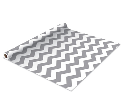 Self Adhesive Shelf Liner - Gray Zig Zag - Make Your Dorm Room Look Cool