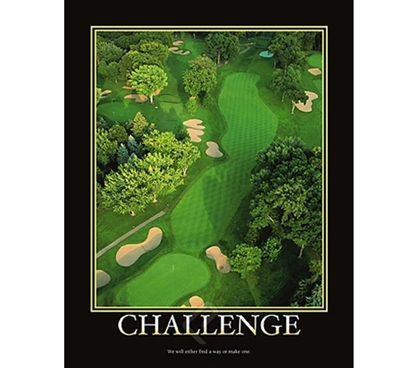 Challenge - College Dorm Room Poster inspirational dorm room decorating poster for college students