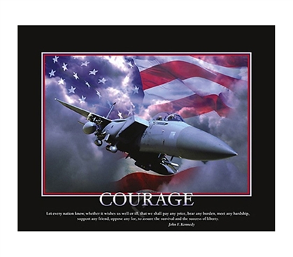 Courage Airplane College Dorm Room Poster cool dorm room inspirational poster for decorating your college dorm walls