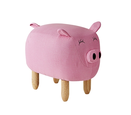 Claire - Pink Big Pig - Dorm Room Seating Stool