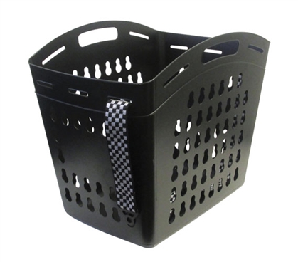 Black Dorm Laundry Hamper with Adjustable Retro Strap Hands Free College Laundry Essential