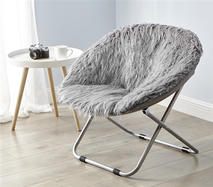 Fur Moon Chair - Dark Gray