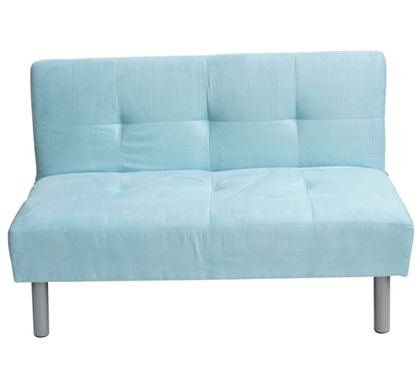 College Mini-Futon Bleached Aqua  Dorm Room Furniture