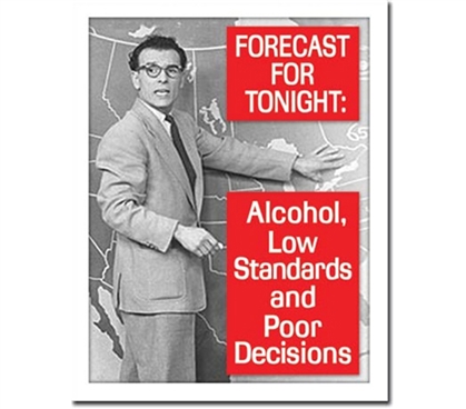 Tin Sign Dorm Room Decor the alcoholic forecast for college students tin sign for dorm and college apartments