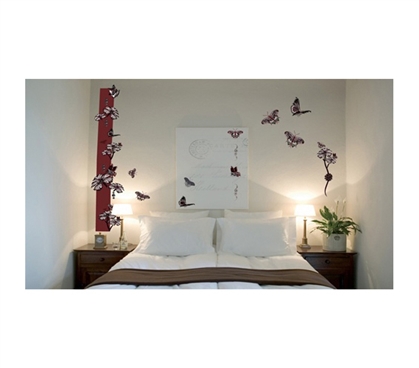 Butterfly Design Peel N Stick Dorm room decor