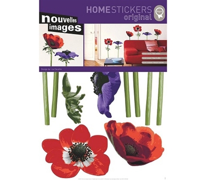 College Wall Safe Dorm Supplies - Beautiful Anemones Peel N Stick