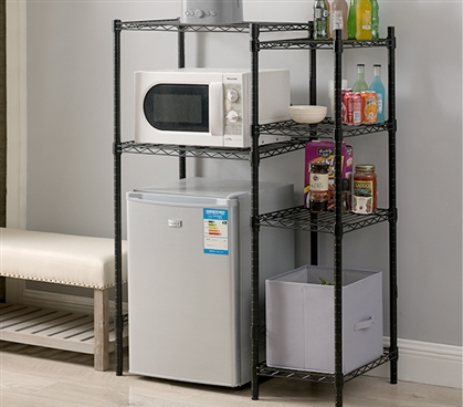 Useful Dorm Space Saving Ideas Durable Four Shelf Add on for DormCo Mini Shelf Supreme