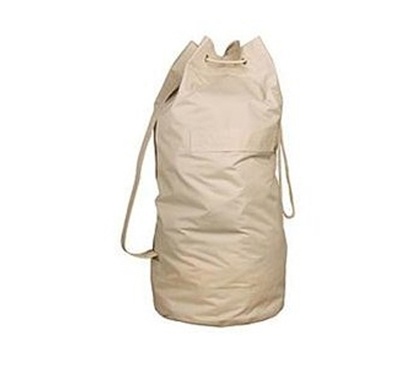 College Supply - College Over-the-Shoulder Canvas FLAX Laundry Bag Dorm Stuff - Dorm Essential