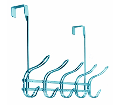 Fun Items For College - Over-Door Metallic Teal Hook Rack - Keep Dorm Room Organized