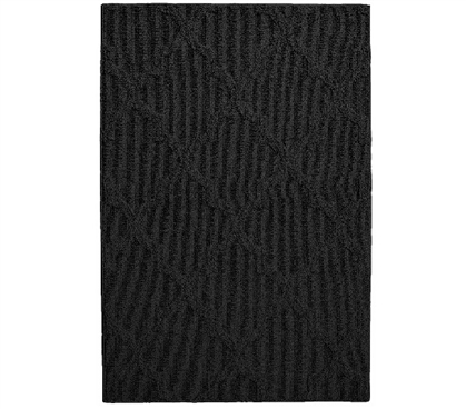 Quatrefoil College Rug - Black Dorm Essentials Dorm Room Decor