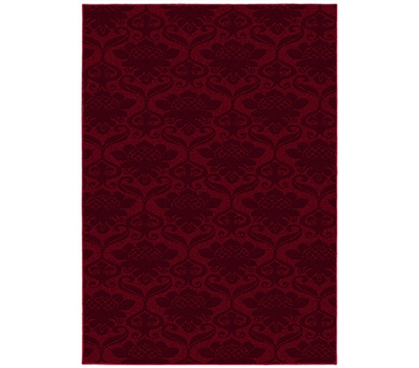 Fun and Fancy Dorm Decor - Victorian College Rug - Chili