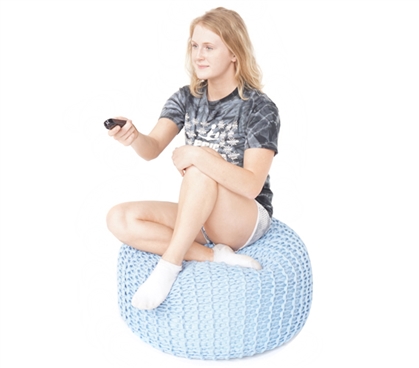 Hand Knitted Pouf Dorm Bean Bag Chair Dorm Furniture