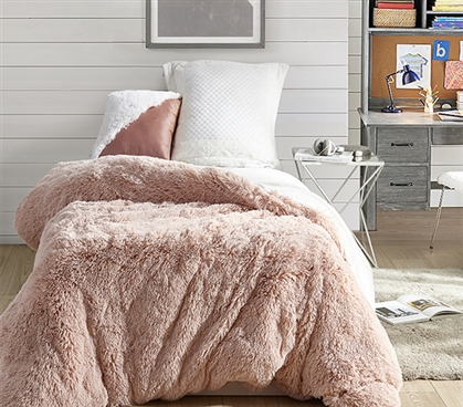 Pastel Pink Dorm Decor Ideas for Girls Twin XL Bedding Essentials for College Dorm Room