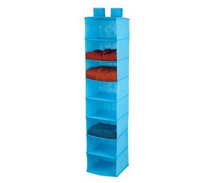 Blue 8-Shelf Hanging Organizer Dorm Organization Dorm Storage Solutions