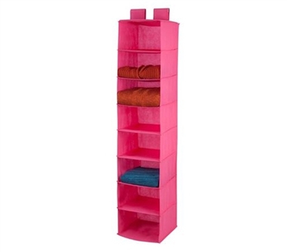 Pink 8-Shelf Hanging Organizer