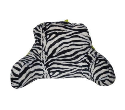The Plush Zebra Bedding Backrest - Lime