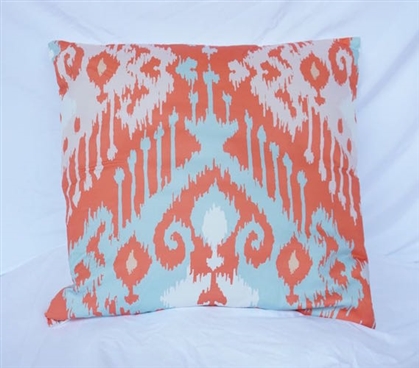 Dorm Pillow Candelabra Cotton Throw Pillow Rust