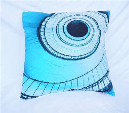 Extra Long Twin Bedding Dorm Decor Cotton Throw Pillow Aqua Spiral Stairs