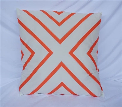 Fusion Coral College Cotton Throw Pillow X Marks the Spot
