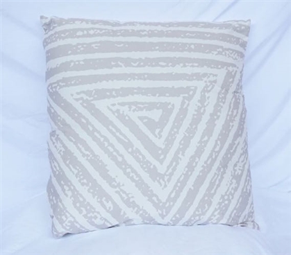 Silver Birch Cotton Throw Pillow Spiral Triangle Dorm Decor