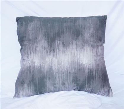 Sound Wave Pewter Twin XL Bedding Cotton Throw Pillow