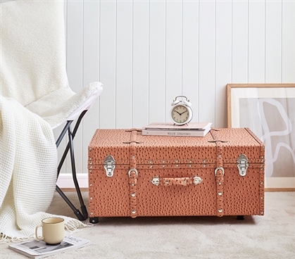 Texture Brand Trunk - Rustic Orange Ostrich