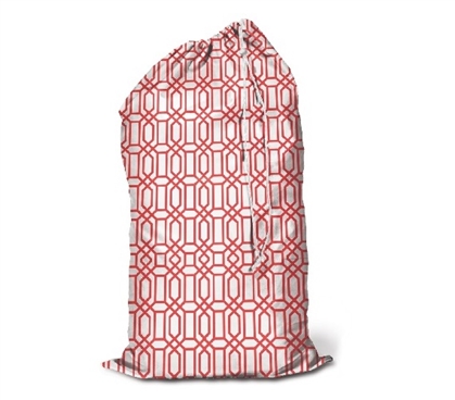 Coral Trellis - College Laundry Bag Dorm Essentials Dorm Necessities