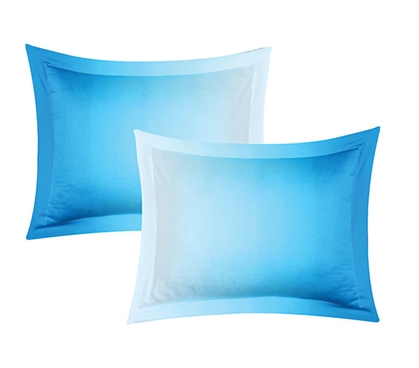 Ombre Aqua Sham Dorm Pillow Shams Dorm Necessities Dorm Supplies