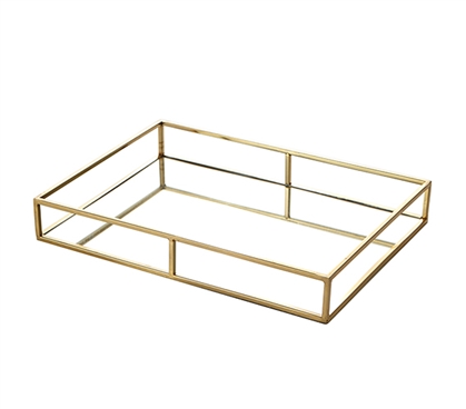 Gold Mirror Bottom Tray College Desk Tray Organizer Gold Jewelry Organizer Tray Glam Dorm Decor