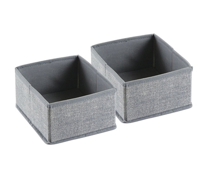 Gray Small Dorm Organizers - Set of 2