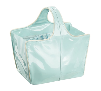 Dorm Shower Tote Medium - Mint and Gold