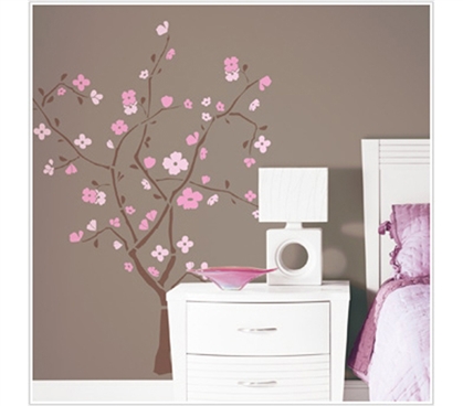 Beautiful College Supplies - Spring Blossom Tree - Peel N Stick Dorm Decor