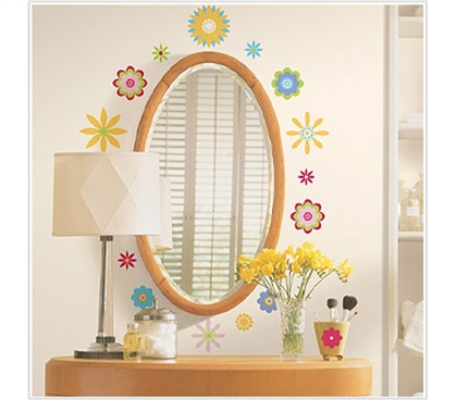 Graphic Flowers - Peel N Stick Dorm Decor