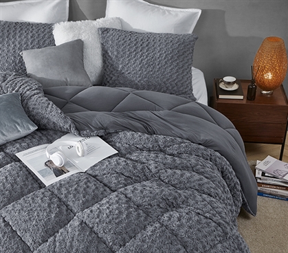 Neutral Twin XL Bedding Accessories Faux Fur Pillow Cover College Supplies Checklist