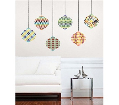 Keep Dorm Life Fun - Lanterns On Wall - Peel N Stick - Super Cool Designs