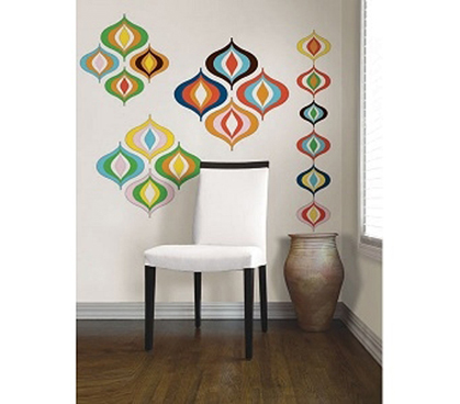 Fun Dorm Stuff - 60's Color Bargello - Peel N Stick - Keep It Retro