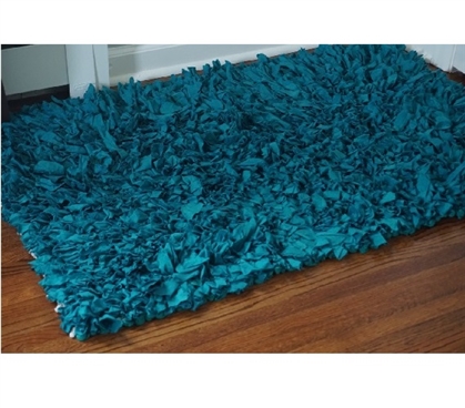 Jersey Knit Cotton Dorm Rug - Teal College Supplies College Rug