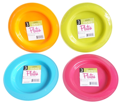 Small Plastic Stacking Plates Dorm Accessories Dorm Essentials