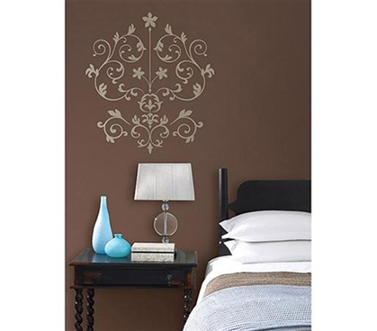 Nouveau Damask - Peel N Stick Dorm Decor From DormCo