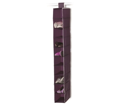 Keep Room Clean - 10-Shelf College Closet Organizer - Eggplant - Organize College Dorm