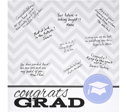 Canvas Kudos - Signable Wall Canvas - Graduation Seal Design