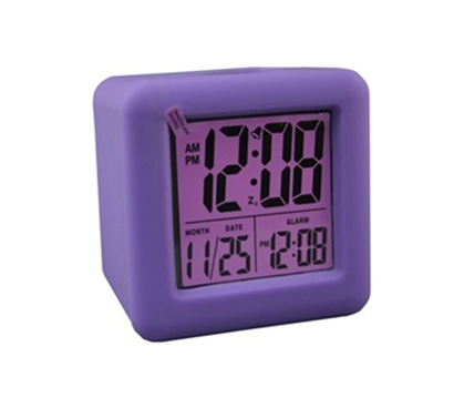 Cute Dorm Room Decor Purple Alarm LCD Clock Display Important College Supplies Checklist