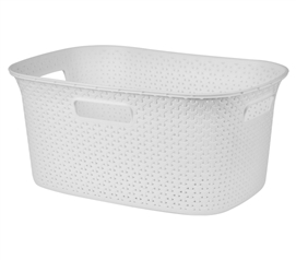 Dorm Laundry Basket - White