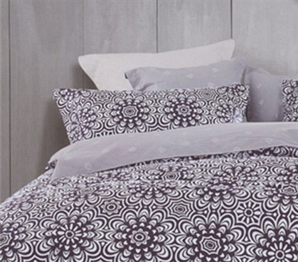 Geometric Floral Design Extra Long Twin Sheet Set Affordable Soft Cotton College Bedding
