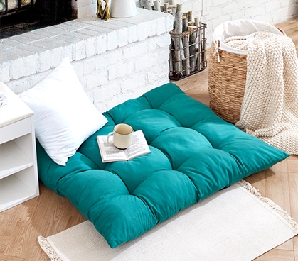 Extra Large Floor Cushion Tufted Pouf Pillow Green Seating Pad Cute Dorm Supplies Website