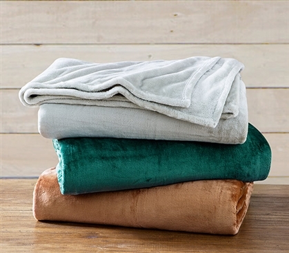 Soft Full Size Throw Blanket Dimensions Jewel Tone Decor Dorm Bedding Essentials Colorful Dorm Blanket