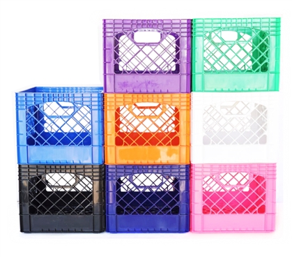 Dorm Milk Crate - 16 Quart - Available in 8 Colors Dorm Room Organization Dorm Organizers